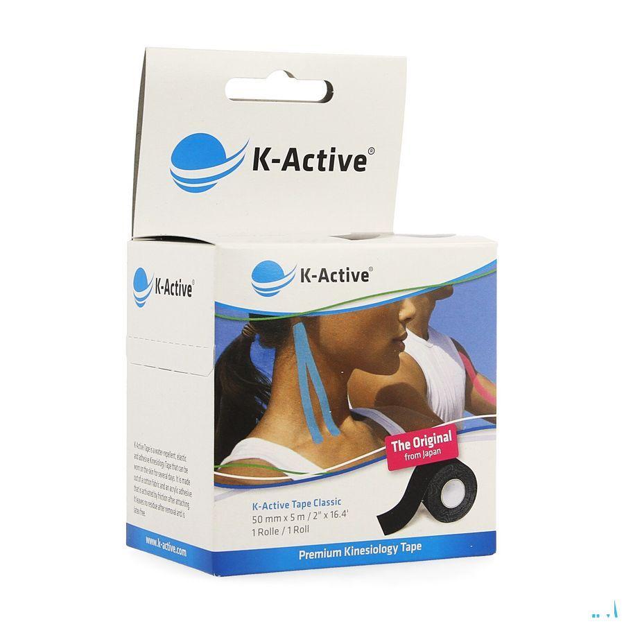 Naqi K Active Tape Black 5,0cmx5m  -  Naqi