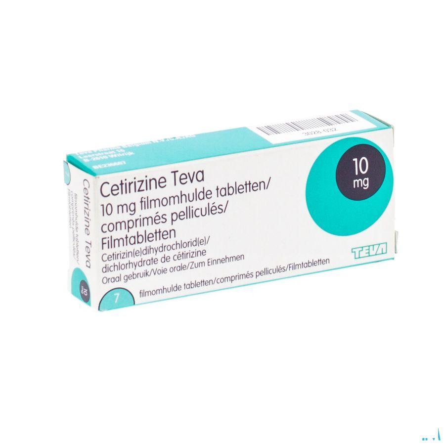 Cetirizine Teva 10 mg Filmomhulde Tabletten 7