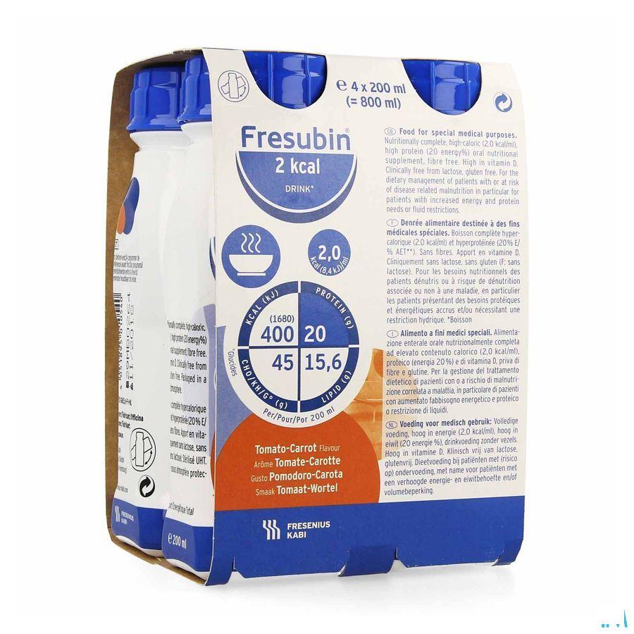 Fresubin 2 Kcal Drink Salé/hartig 200 ml Tomatescarottes/tomaatwortel  -  Fresenius