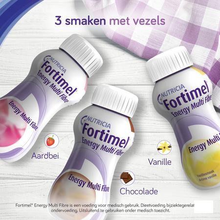 Fortimel Energy Multi Fibre Aardbei 4x200 ml  -  Nutricia