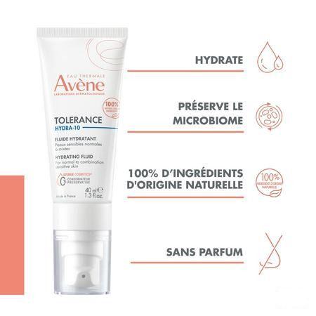 Avene Tolerance Hydra 10 Hydrataterend Fluide 40 ml  -  Avene