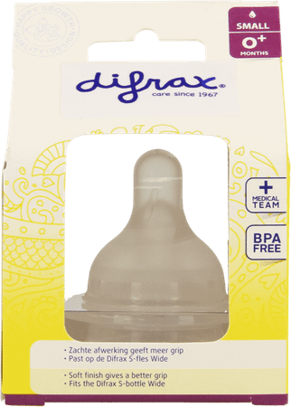 Difrax Flessenspeen Natural Wide Small 675  -  Difrax