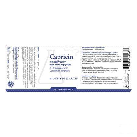 Biotics Capricin 100 capsules  -  Energetica Natura
