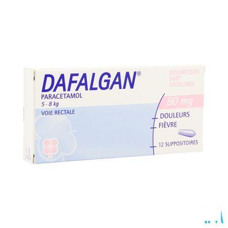 Dafalgan 80 mg Suppos 12 Babys