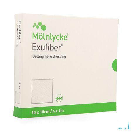Exufiber Gelling Fibre Dressing Ster 10 X 10Cm 10  -  Molnlycke Healthcare