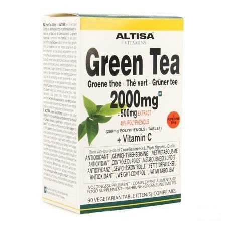 Altisa Groene Thee 2000 mg (500 mg Extract) Tabletten 90  -  Dieximport