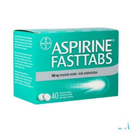 Aspirine Fasttabs 500 mg Comprimes Pellicules 40