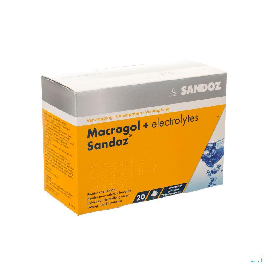 Macrogol + Elektr Sandoz Poeder Ciroensmaak 20x13,7g