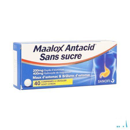 Maalox Antacid Ss Lemon 200/400 mg Comprimes Croq 40 Bl.