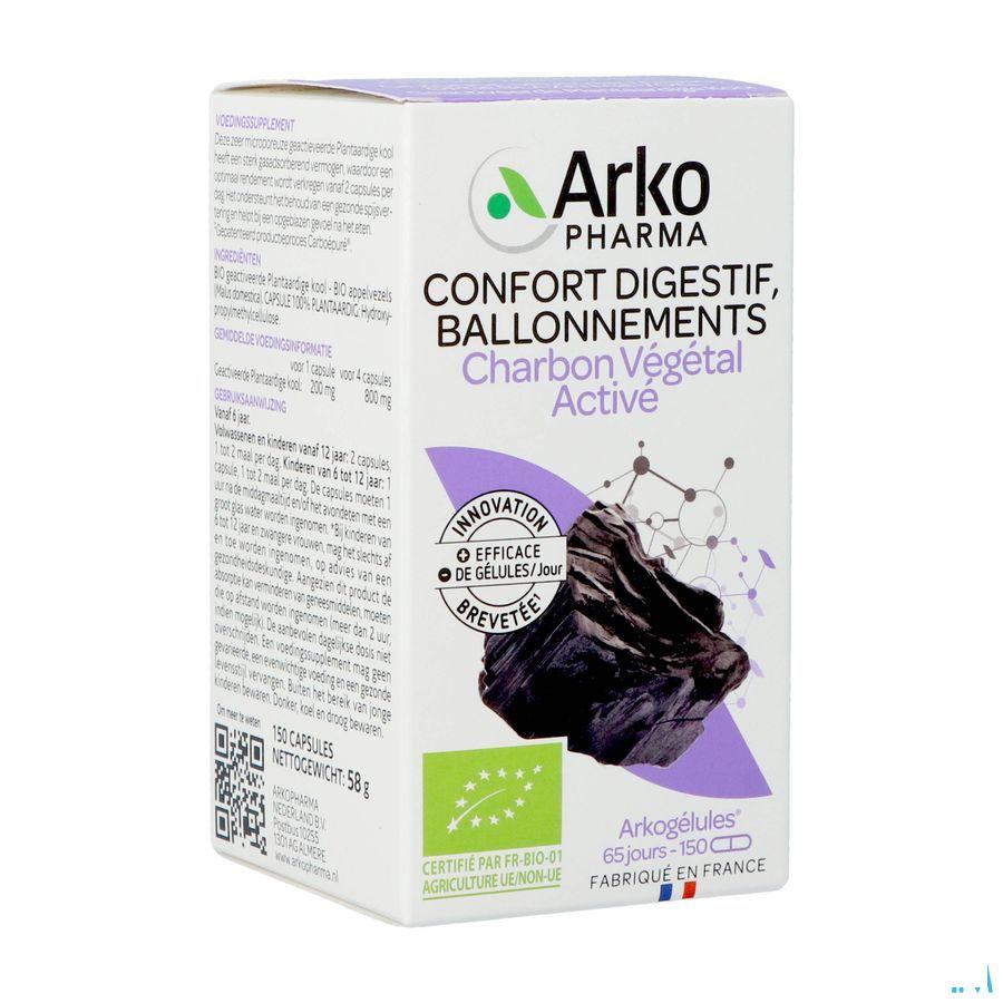 Arkocaps Plantaardig Kool Capsule 150  -  Arkopharma