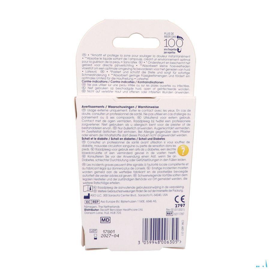 Scholl Pansement Ampoule 2Grand+2Orteil+1Petit S/Latex