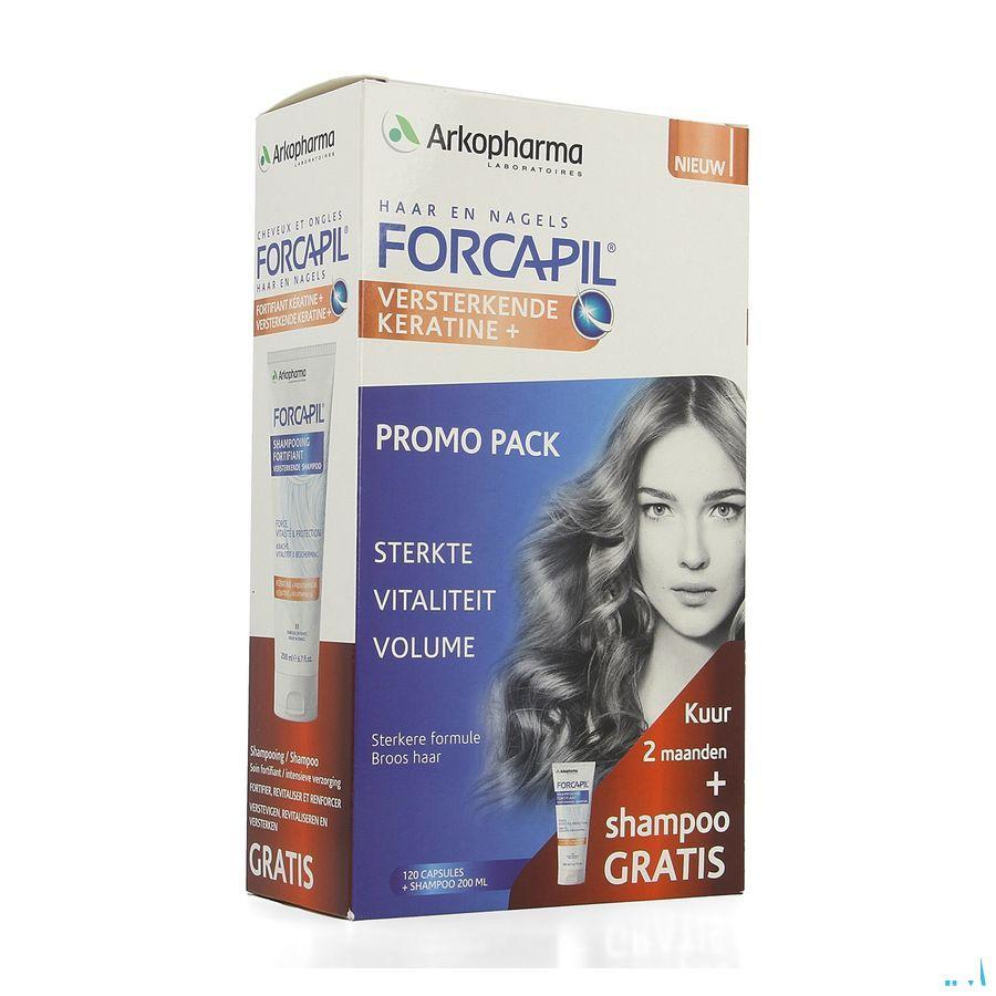 Forcapil Ontdekkingspack Caps 2X60+Sh 200  ml Grat.  -  Arkopharma