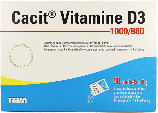 Cacit Vit. D3 1000 mg/880UI Gran Efferv. Sachets 90