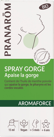 Aromaforce Bio Spray Gorge Apaisant 15 ml  -  Pranarom