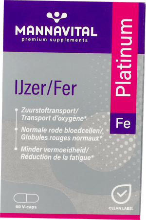 Mannavital Ijzer Platinum V-Capsule 60