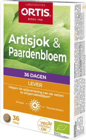 Ortis Artisjok-paardebloem Bio Tabletten 2x18  -  Ortis