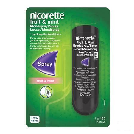 Nicorette Fruit & Mint Mondspray 1 mg/spray (150 Sprays)