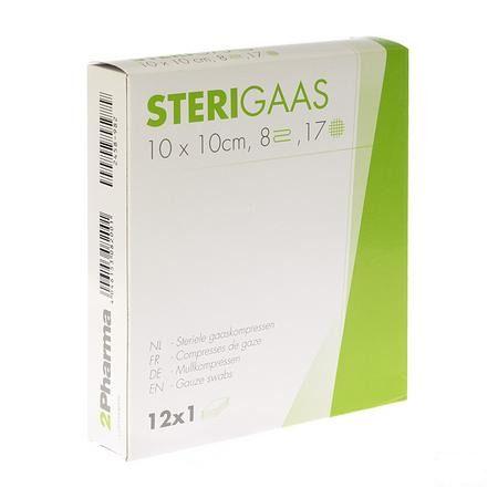 Sterigaas Kompres Steriel 8l 10,0x10,0cm 12x1