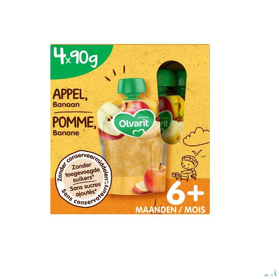 Olvarit Bio Pomme Banane Multipack 6M 4X90G  -  Nutricia