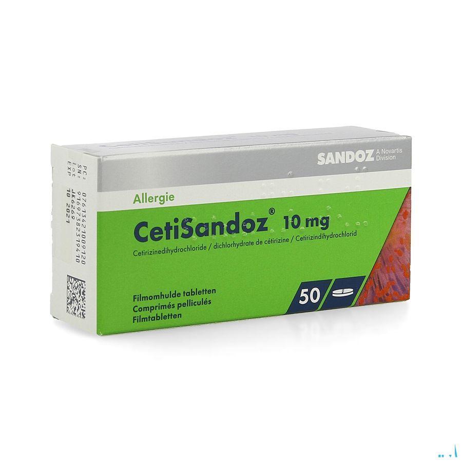 Cetisandoz Sandoz Tabletten 50 X 10 mg