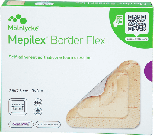 Mepilex Border Flex Verband 7,5x7,5cm 5 595200  -  Molnlycke Healthcare