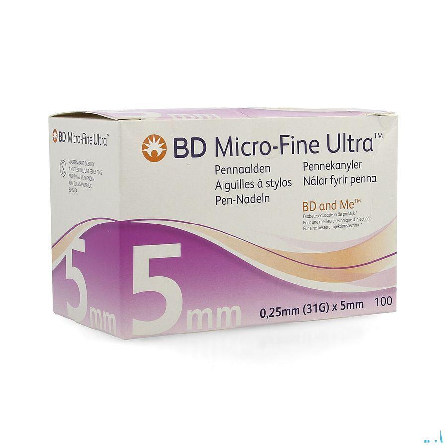 Bd Microfine Ultra Aig. Stylo0,25Mmx5Mm Easyfl.100