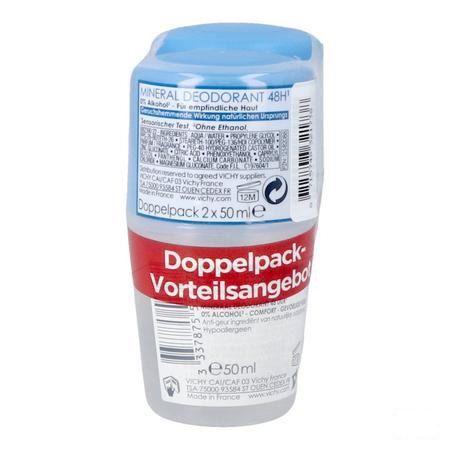 Vichy Deo Mineraal Roller 48u Duo 2x40 ml  -  Vichy