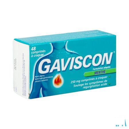 Gaviscon Menthe Comprimes A Croquer 48 X 250 mg