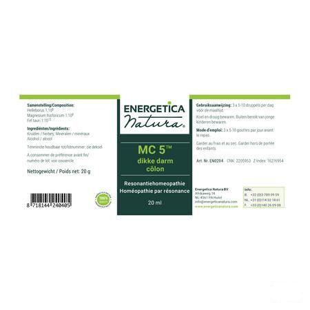 Meridiaancomplex Druppels 5  Energetica 20 ml - Energetica Natura