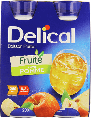 Delical Vruchtendrank Appel 4x200 ml  -  Bs Nutrition