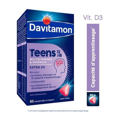 Davitamon Teens Fraise Comp 60  -  Perrigo