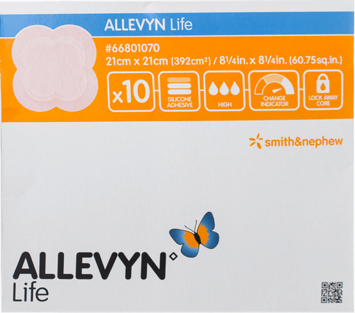Allevyn Life Pansement 21,0X21,0Cm 10 66801070  -  Smith Nephew