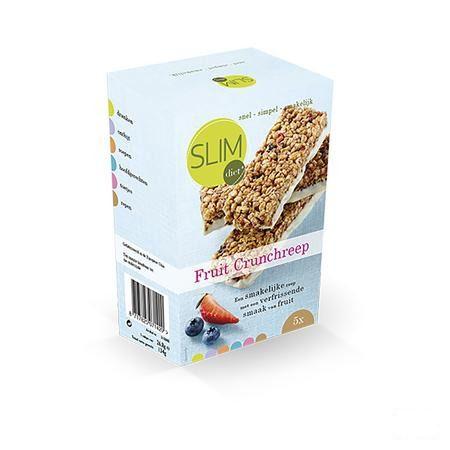Slimdiet Reep Fruit Crispy 5x50 gr  -  Slimdiet Bv