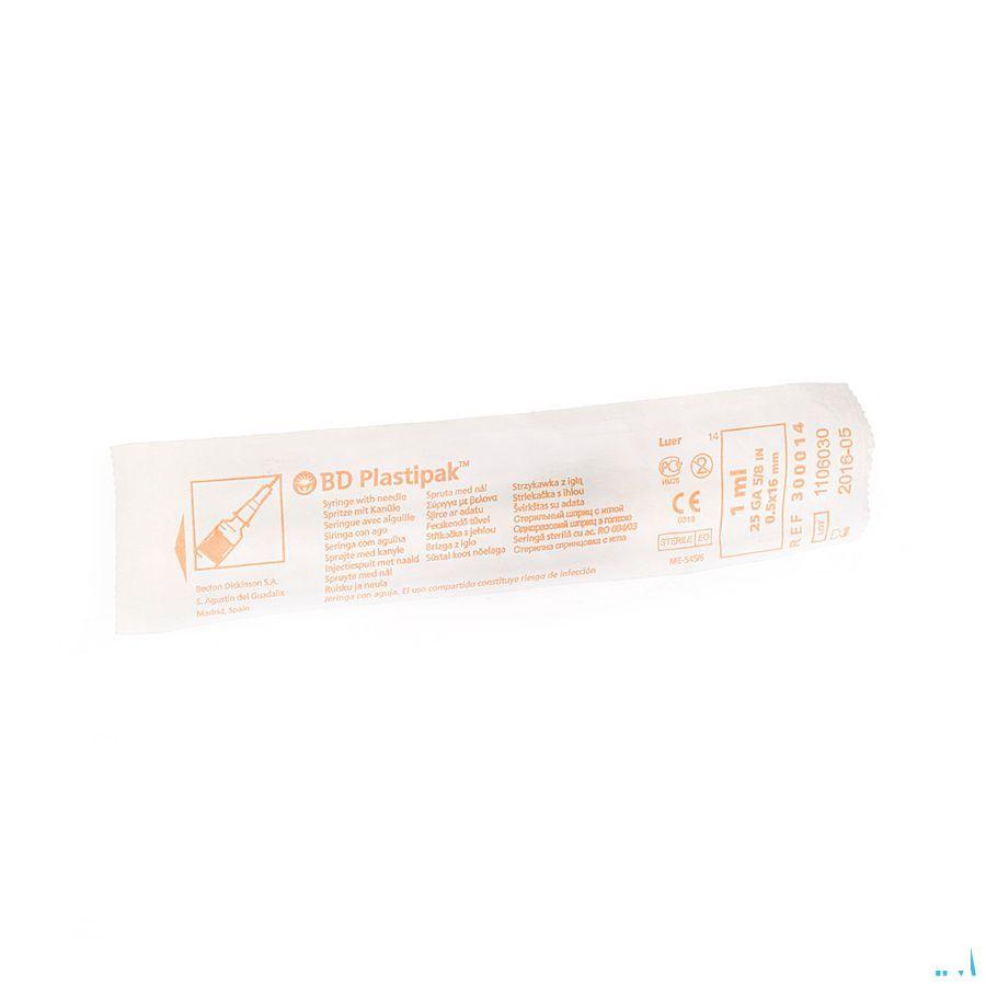 Bd Plastipak Spuit+Nld Tuberc.1  ml 25G 5/8 1 303175