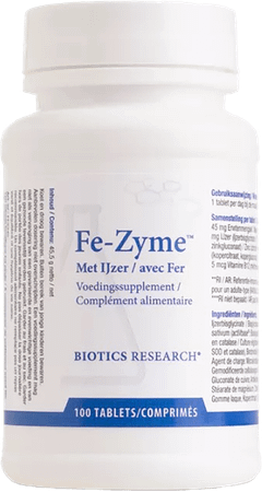 Biotics Fe-Zyme 25mg 100 comprimés  -  Energetica Natura