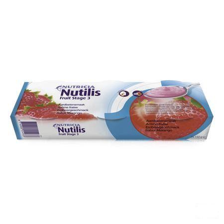 Nutilis Fruit Stage 3 Aardbei 3x150 gr  -  Nutricia