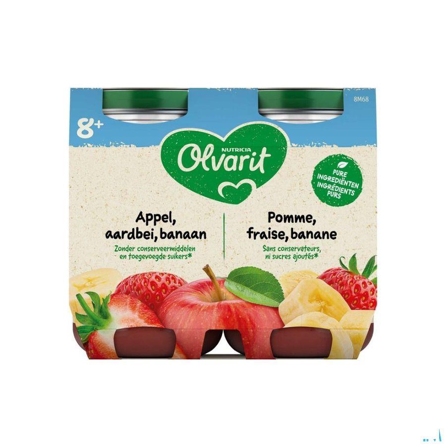 Olvarit Fruit Pomme Fraise Cassis 2x200 gr 8m60  -  Nutricia