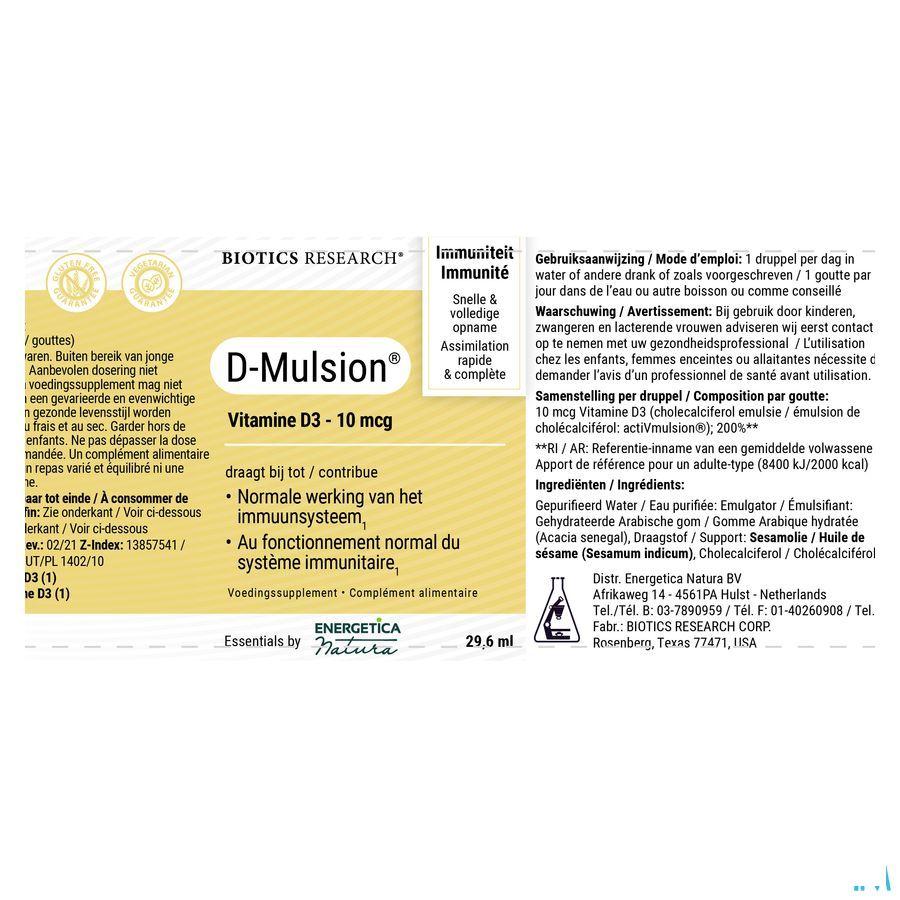 Biotics D-Mulsion (Vitamine D) 29.6 ml  -  Energetica Natura