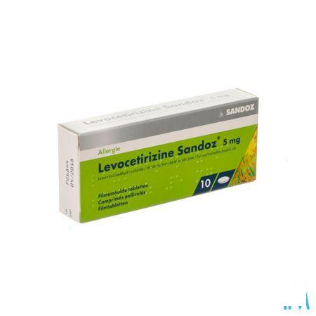 Levocetirizine Sandoz 5 mg Tabletten Enrob. 10 X 5 mg