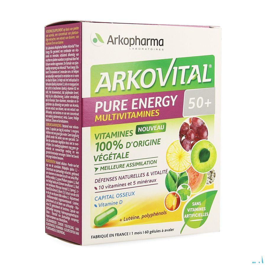 Arkovital Pure Energy 50 + Capsule 60  -  Arkopharma