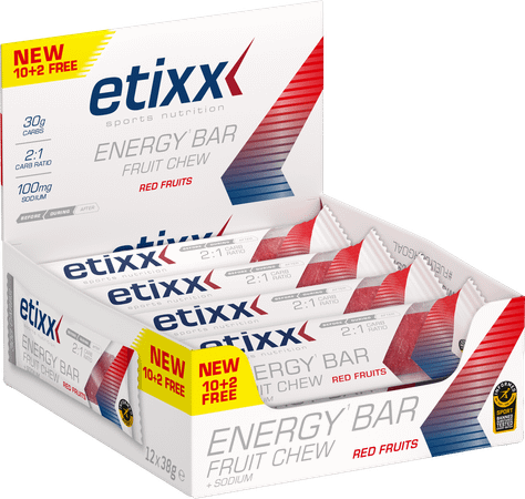 Etixx Energy Bar Fruit Red Fruits 12X38G