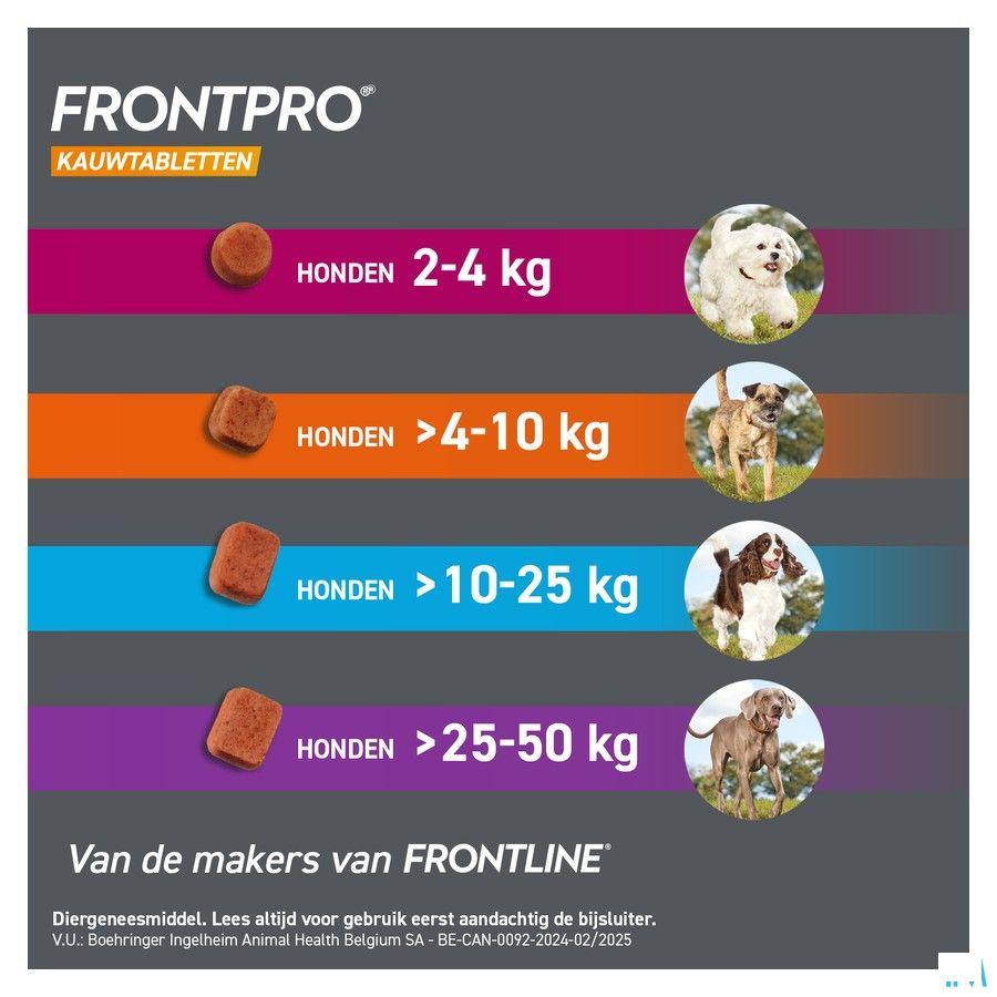 Frontpro 68Mg >10-25Kg Hond Kauwtabl 3