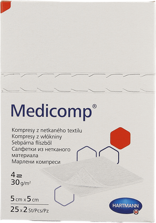 Medicomp 5x5cm 4l. St. 25x2 P/s  -  Hartmann