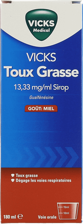 Vicks Expectorant Miel 13,33 mg/ml Sirop 180 ml