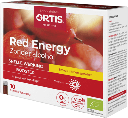 Ortis Red Energy Citroen Gember Bio zonder alc 10x15 ml  -  Ortis