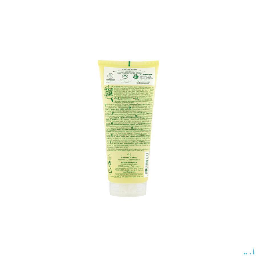 Klorane Lichaam DoucheCreme Amandelmelk 200 ml