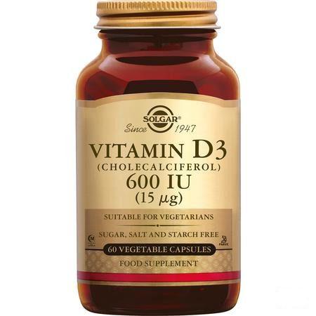 Solgar Vitamin D-3 15mcg/600IEV-Capsule 60  -  Solgar Vitamins