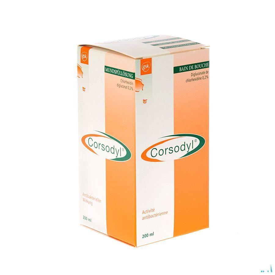 Corsodyl 2 mg/ml Oplossing Mondwater 200 ml