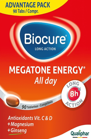 Biocure Megatone Energy La Advantage Pack Tabl 90  -  Qualiphar