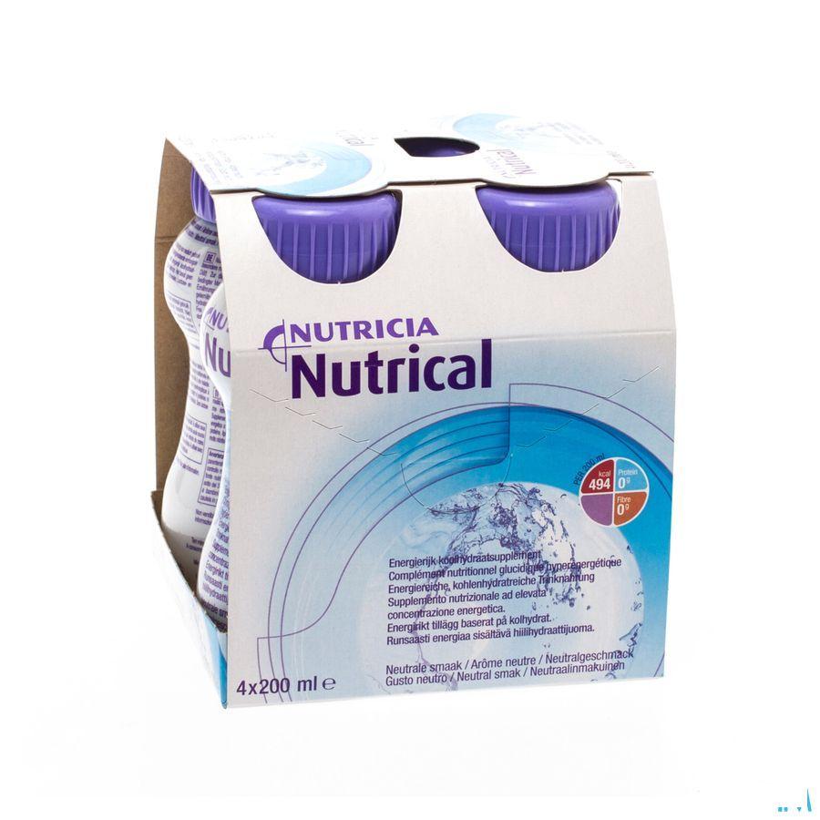 Nutrical Neutraal Fles 4x200 ml 573707  -  Nutricia